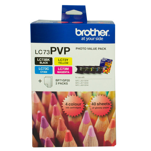 Brother Original Ink Cartridge Photo Value Pack LC73PVP 4 Colour