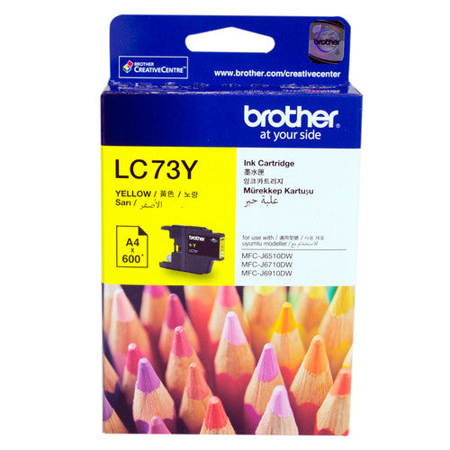 Brother Original Ink Cartridge LC73Y 600 Pages Yellow