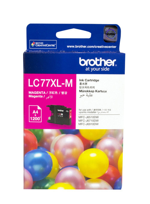 Brother Original High Yield Ink Cartridge LC77XLM 1200 Pages Magenta