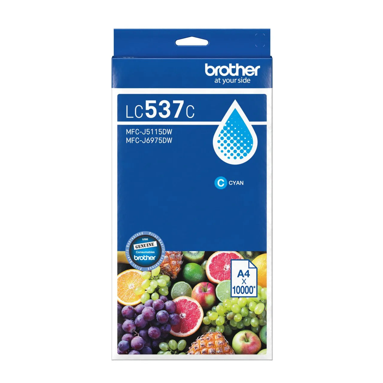 Genuine Brother LC-537C retail pack