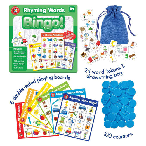 Learning Can Be Fun Bingo Rhyming Words
