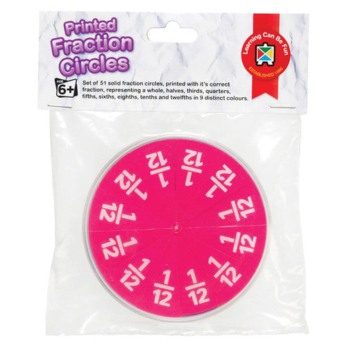 Learning Can Be Fun Printed Fraction Circles Hangsell