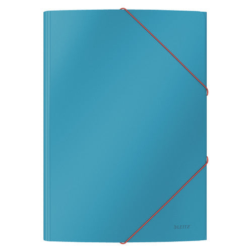 Leitz Cosy 3 Flap Folder Card A4 Blue Pack of 10