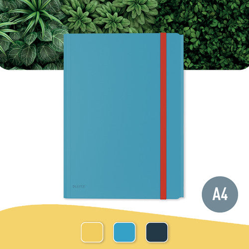 Leitz Cosy 3 Flap Folder with Pocket A4 Blue Pack of 10