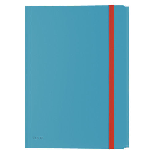 Leitz Cosy 3 Flap Folder with Pocket A4 Blue Pack of 10
