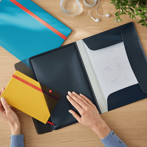 Leitz Cosy 3 Flap Folder with Pocket A4 Grey Pack of 10