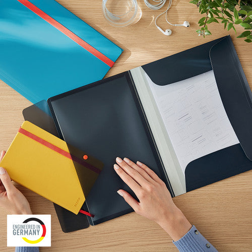 Leitz Cosy 3 Flap Folder with Pocket A4 Grey Pack of 10