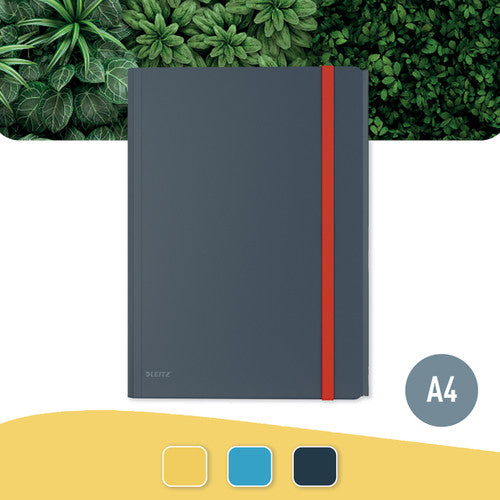 Leitz Cosy 3 Flap Folder with Pocket A4 Grey Pack of 10