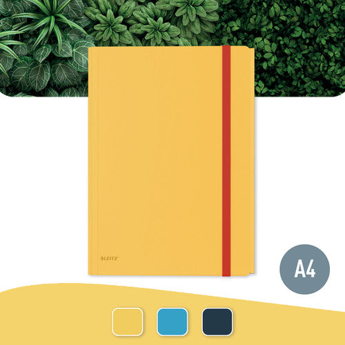 Leitz Cosy 3 Flap Folder with Pocket A4 Yellow Pack of 10