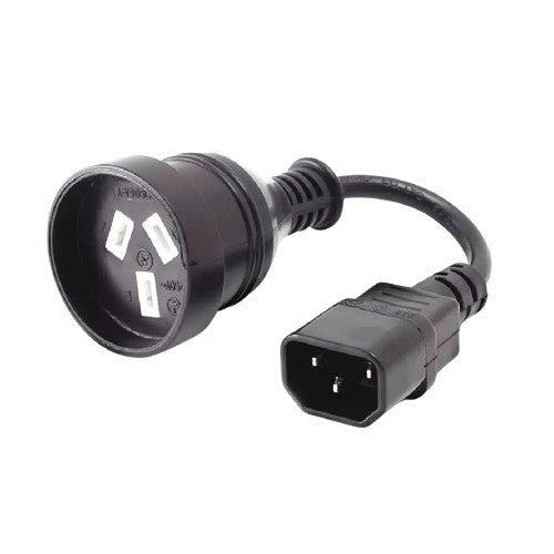 Lindy 0.15m Power Cable 10A IEC C14 Plug to 3-Pin Socket