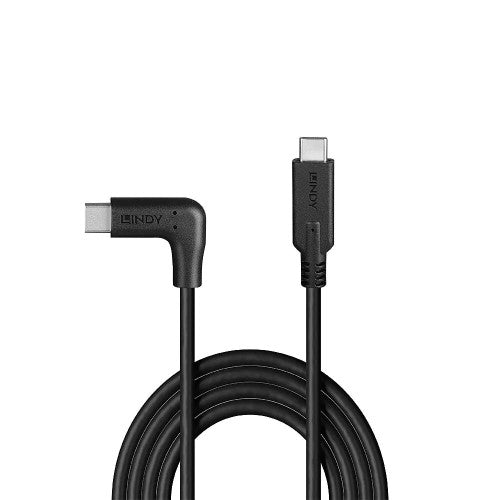 Lindy 0.5m USB 3.2 C Cable 90 Degree 10Gbps