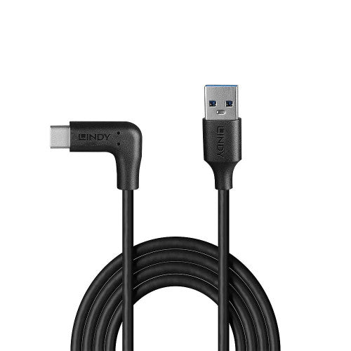 Lindy 1.5m USB 3.2 A to C Cable 90 Degree 10Gbps