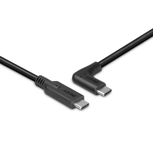 Lindy 1.5m USB 3.2 C Cable 90 Degree 10Gbps