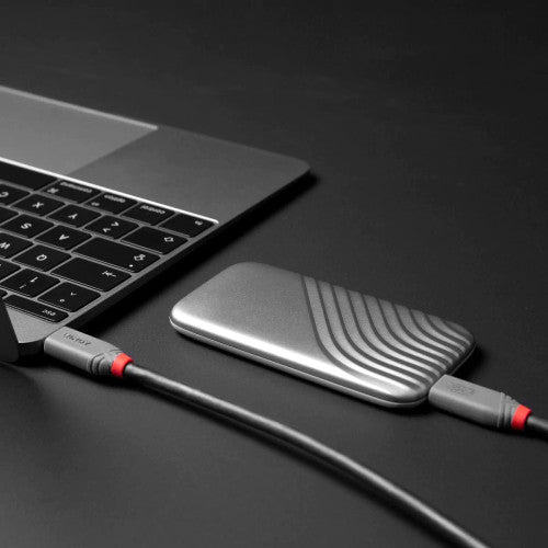 Lindy 1.5m USB 4 240W Type C Cable 40Gbps Anthra Line