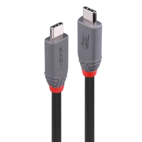 Lindy 1.5m USB 4 240W Type C Cable 40Gbps Anthra Line