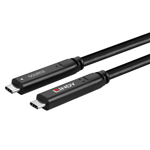 Lindy 10m USB 3.2 Gen 1 and DP 1.4 Type C Hybrid Cable