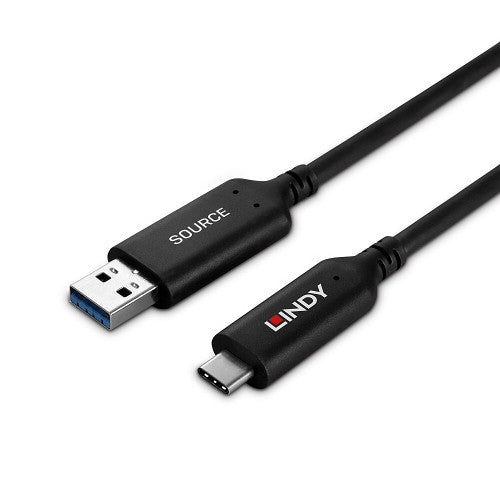 Lindy 10m USB 3.2 Gen 1 Type A to C Hybrid Cable