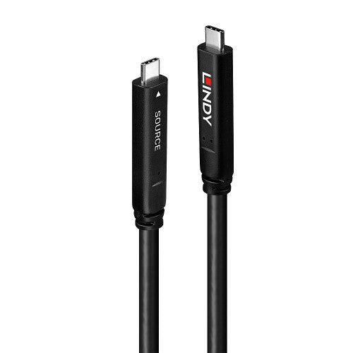 Lindy 10m USB 3.2 Gen 2 and DP 1.4 Type C Hybrid Cable
