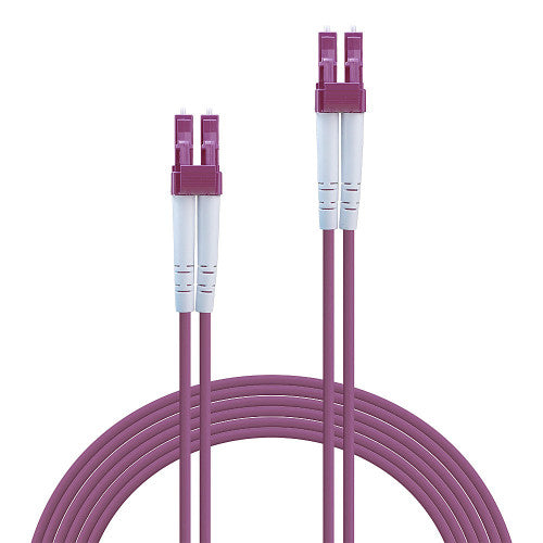 Lindy 15m Fibre Optic Cable LC-LC OM4 Pink