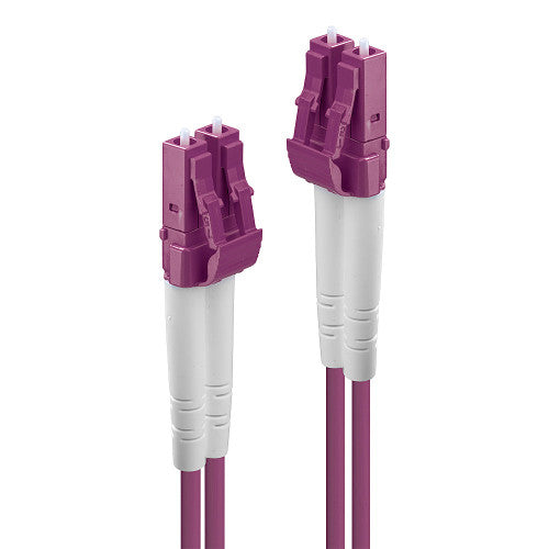 Lindy 15m Fibre Optic Cable LC-LC OM4 Pink