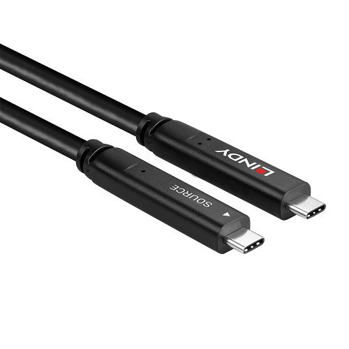 Lindy 15m USB 3.2 Gen 2 and DP 1.4 Type C Hybrid Cable