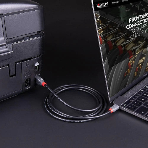 Lindy 1m USB 2.0 Type C to B Cable Anthra Line