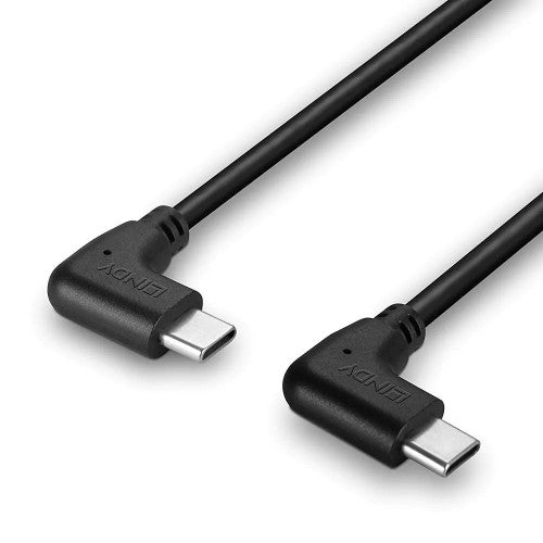 Lindy 1m USB 2.0 Type C Cable 2 x 90 Degree