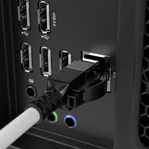 Lindy 20m Cat6A S/FTP Locking Network Cable Grey