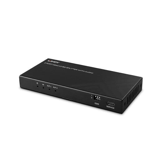 Lindy 2 Port HDMI 8K60 Splitter with Audio and Downscaling