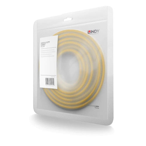 Lindy 2m Cat6 U/UTP Gigabit Network Cable Yellow