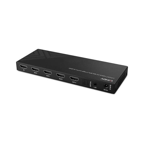 Lindy 4 Port HDMI 8K60 Splitter with Audio and Downscaling