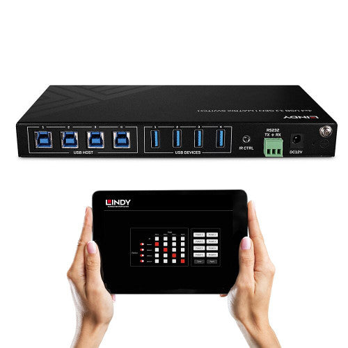 Lindy 4x4 USB 3.2 Gen 1 Matrix Switch