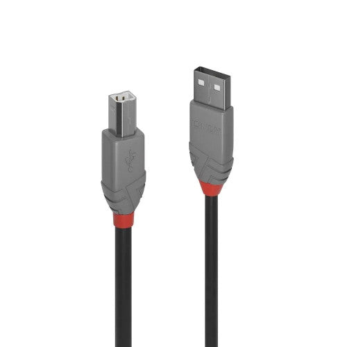 Lindy 7.5m USB 2.0 Type A to B Cable Anthra Line