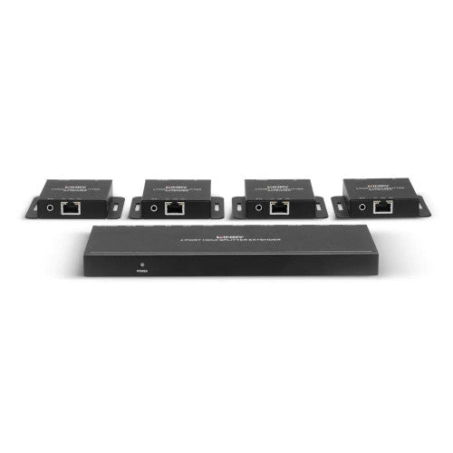 Lindy 70m Cat6 4 Port HDMI 4K30 and IR Splitter Extender with Loop Out