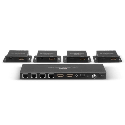 Lindy 70m Cat6 4 Port HDMI 4K30 and IR Splitter Extender with Loop Out