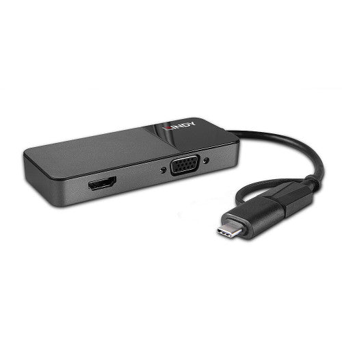 Lindy USB 3.0 Type A and C to HDMI and VGA Converter