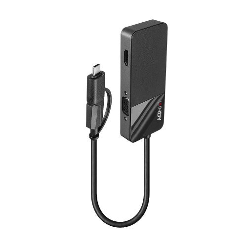 Lindy USB 3.0 Type A and C to HDMI and VGA Converter