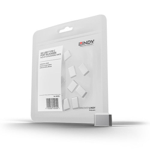 Lindy USB C Port Blocker 10 Pack White