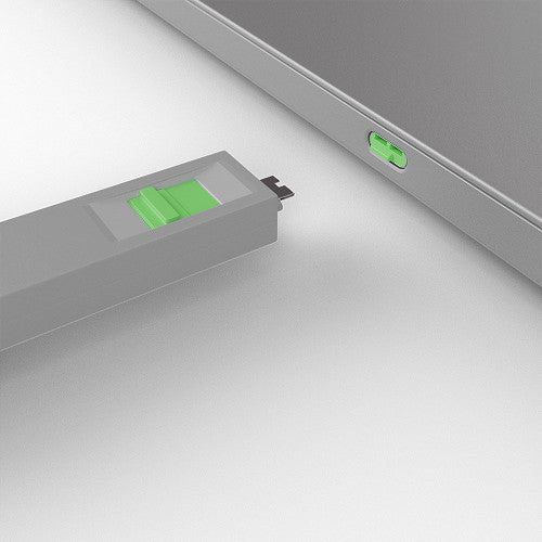Lindy USB C Port Blocker 4 Pack + Key Green