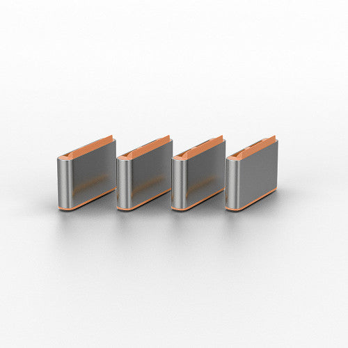 Lindy USB C Port Blocker 4 Pack + Key Orange
