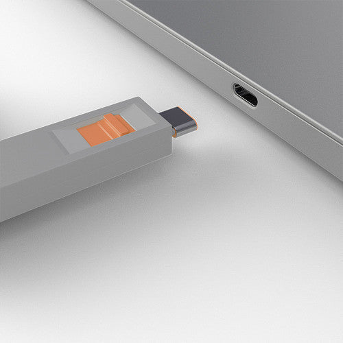Lindy USB C Port Blocker 4 Pack + Key Orange