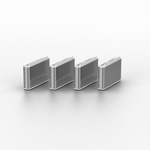 Lindy USB C Port Blocker 4 Pack + Key White
