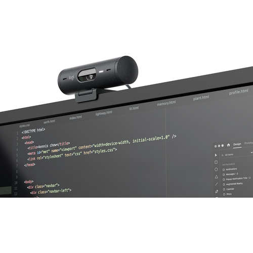 Logitech Brio 500 FHD 1080p Webcam with HDR Graphite