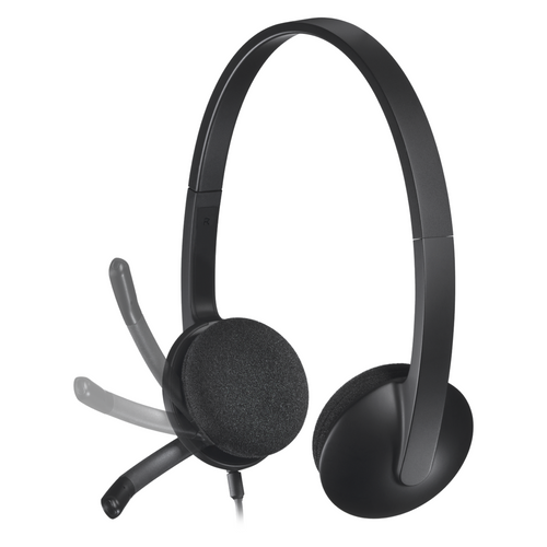 Logitech H340 Wired USB-A Headset Black