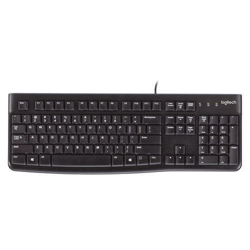 Logitech MK120 USB Wired Keyboard and Mouse Combo Black
