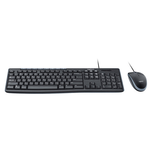 Logitech MK200 USB Wired Keyboard and Mouse Combo Black