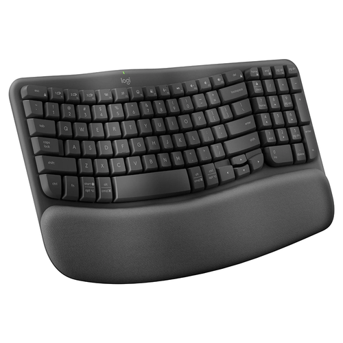 Logitech Wave Keys Ergonomic Wireless Keyboard Graphite
