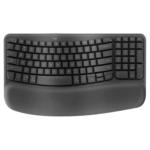 Logitech Wave Keys Ergonomic Wireless Keyboard Graphite