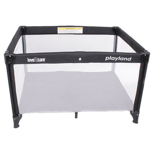 Love N Care Playland Travel Cot Black