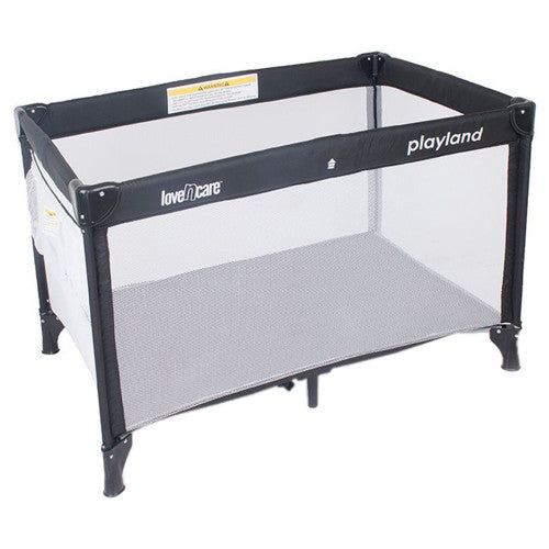 Love N Care Playland Travel Cot Black